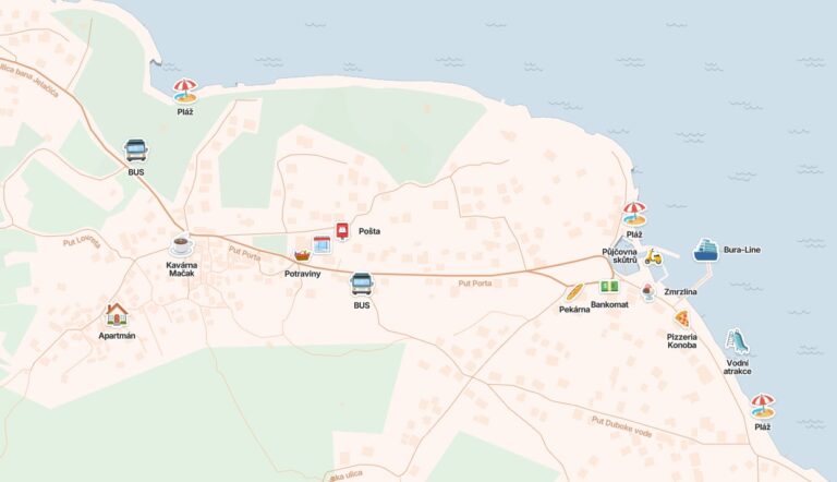 mapa okolí